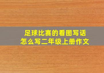 足球比赛的看图写话怎么写二年级上册作文