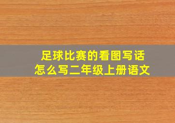 足球比赛的看图写话怎么写二年级上册语文