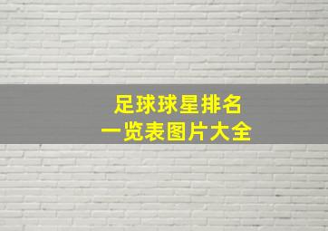 足球球星排名一览表图片大全