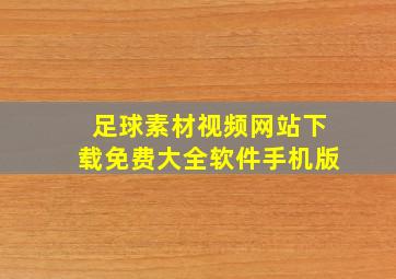 足球素材视频网站下载免费大全软件手机版