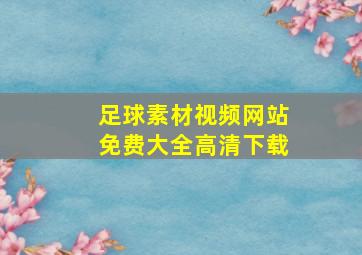 足球素材视频网站免费大全高清下载