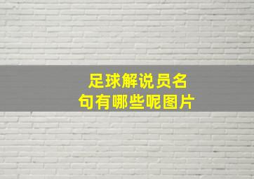 足球解说员名句有哪些呢图片