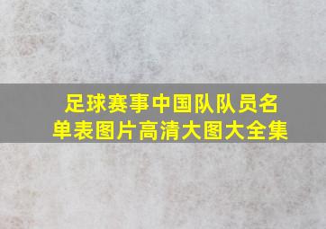 足球赛事中国队队员名单表图片高清大图大全集