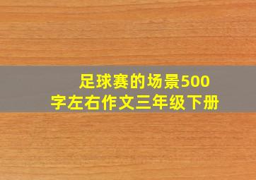 足球赛的场景500字左右作文三年级下册