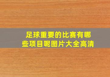 足球重要的比赛有哪些项目呢图片大全高清