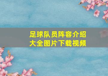 足球队员阵容介绍大全图片下载视频