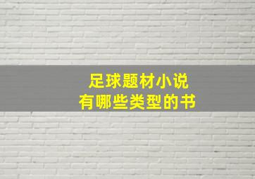 足球题材小说有哪些类型的书