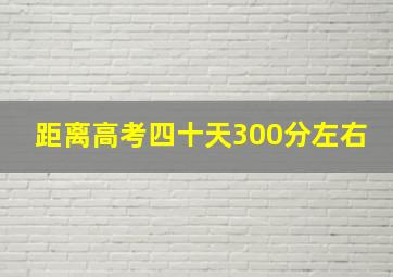 距离高考四十天300分左右