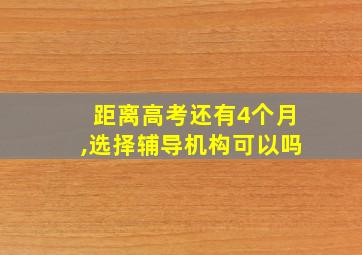 距离高考还有4个月,选择辅导机构可以吗