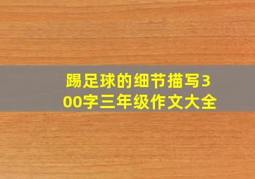 踢足球的细节描写300字三年级作文大全