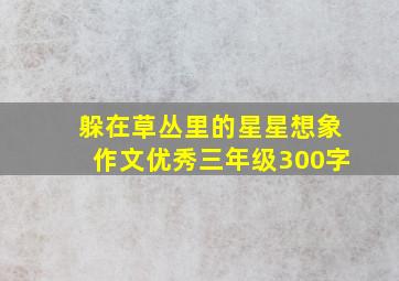 躲在草丛里的星星想象作文优秀三年级300字