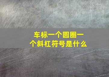 车标一个圆圈一个斜杠符号是什么