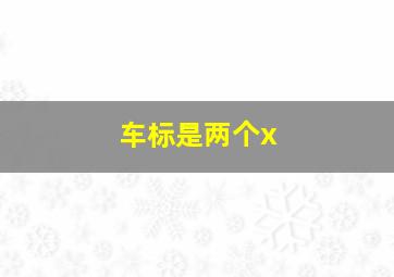 车标是两个x