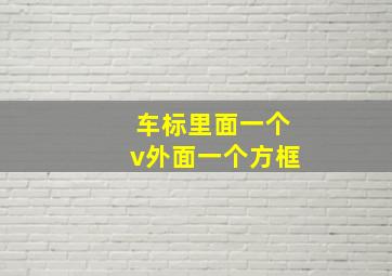 车标里面一个v外面一个方框