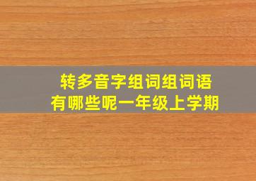 转多音字组词组词语有哪些呢一年级上学期