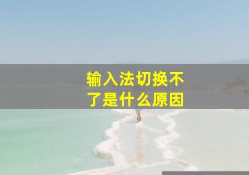 输入法切换不了是什么原因