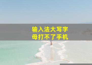 输入法大写字母打不了手机