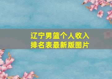 辽宁男篮个人收入排名表最新版图片