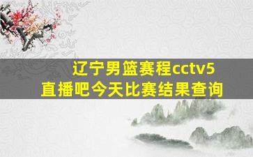 辽宁男篮赛程cctv5直播吧今天比赛结果查询