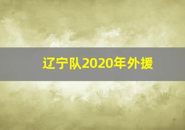 辽宁队2020年外援