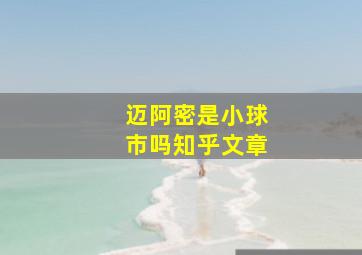 迈阿密是小球市吗知乎文章