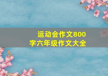 运动会作文800字六年级作文大全