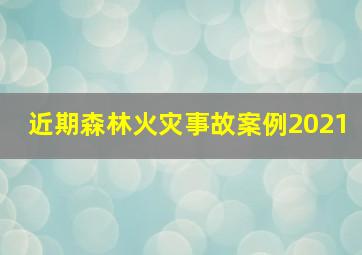 近期森林火灾事故案例2021