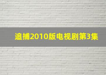 追捕2010版电视剧第3集