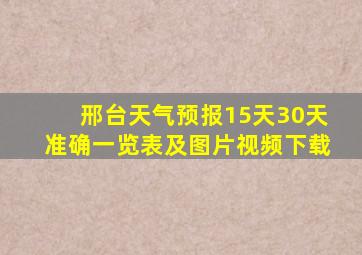 邢台天气预报15天30天准确一览表及图片视频下载