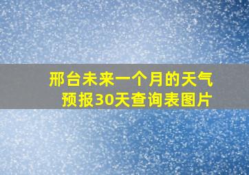 邢台未来一个月的天气预报30天查询表图片