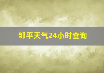 邹平天气24小时查询