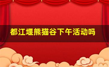 都江堰熊猫谷下午活动吗