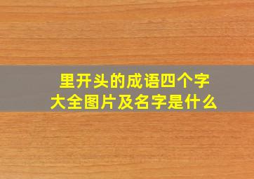 里开头的成语四个字大全图片及名字是什么