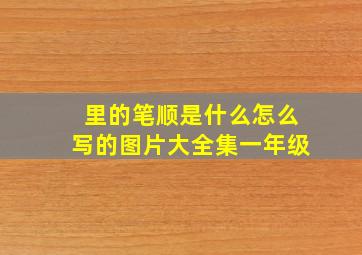 里的笔顺是什么怎么写的图片大全集一年级