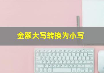 金额大写转换为小写