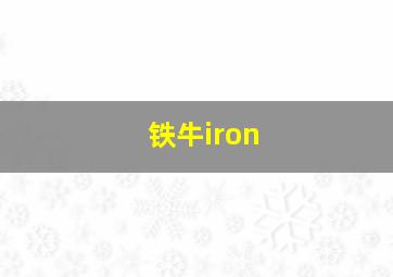 铁牛iron