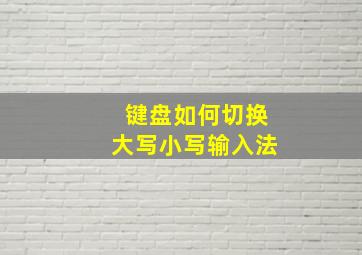 键盘如何切换大写小写输入法