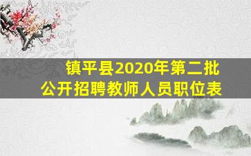 镇平县2020年第二批公开招聘教师人员职位表