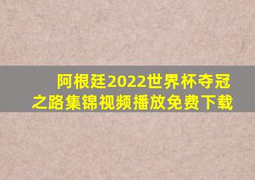 阿根廷2022世界杯夺冠之路集锦视频播放免费下载