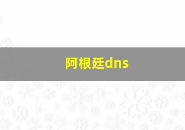 阿根廷dns