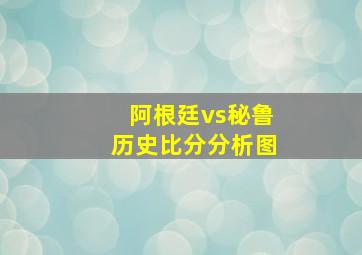 阿根廷vs秘鲁历史比分分析图