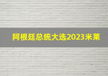 阿根廷总统大选2023米莱