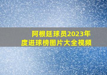 阿根廷球员2023年度进球榜图片大全视频