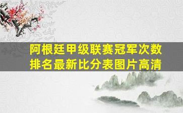 阿根廷甲级联赛冠军次数排名最新比分表图片高清