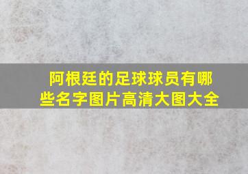 阿根廷的足球球员有哪些名字图片高清大图大全