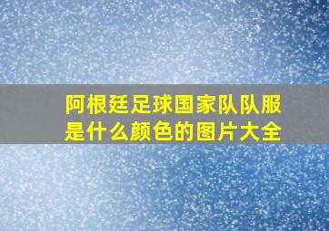 阿根廷足球国家队队服是什么颜色的图片大全