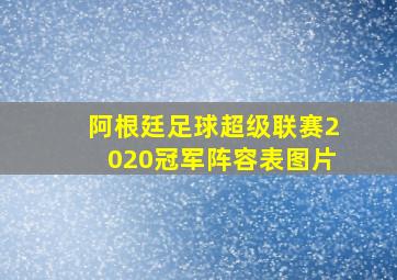 阿根廷足球超级联赛2020冠军阵容表图片