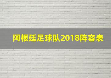 阿根廷足球队2018阵容表