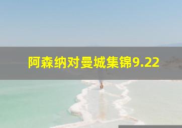 阿森纳对曼城集锦9.22