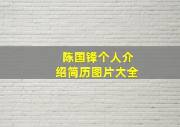 陈国锋个人介绍简历图片大全